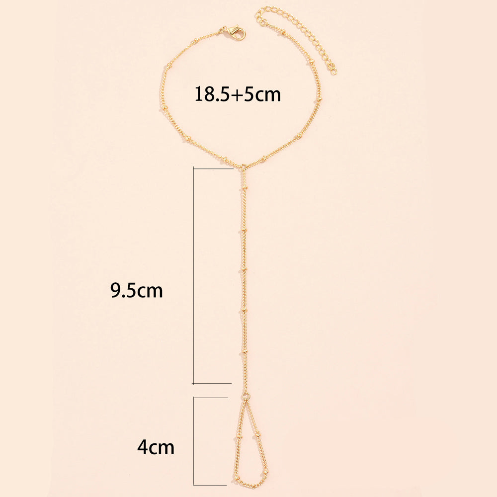 Pulsera para Mujer de Mano Joya para Mujer Cadena para Mano y Dedo