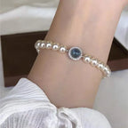 Pulsera Gourmette Elegante en Perlas