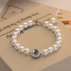 Pulsera Gourmette Elegante en Perlas