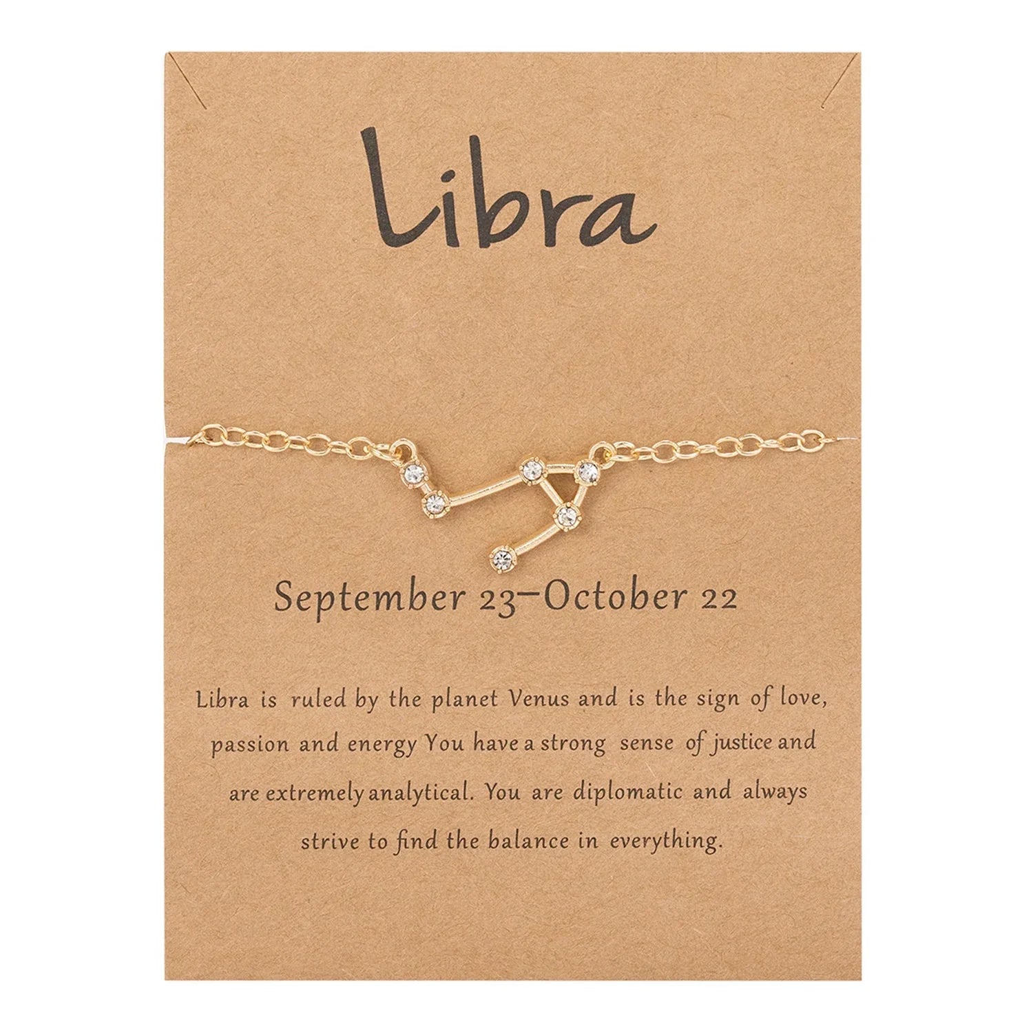 Pulsera Mujer Signo del Zodiaco 12 Constelaciones libra