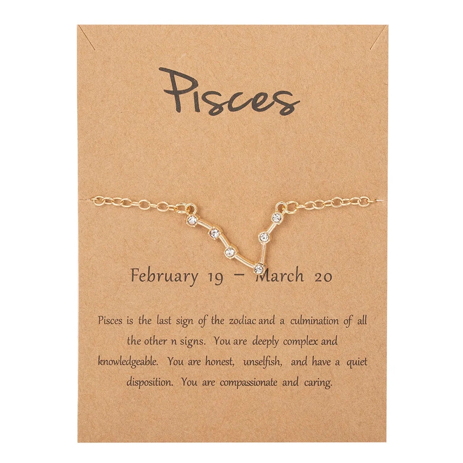 Pulsera Mujer Signo del Zodiaco 12 Constelaciones piscis