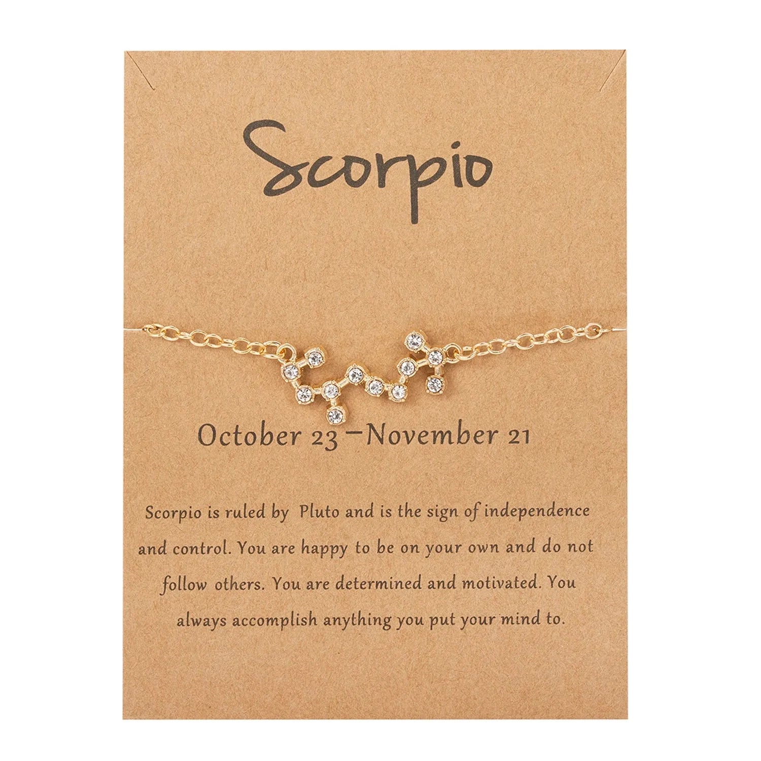 Pulsera Mujer Signo del Zodiaco 12 Constelaciones escorpio