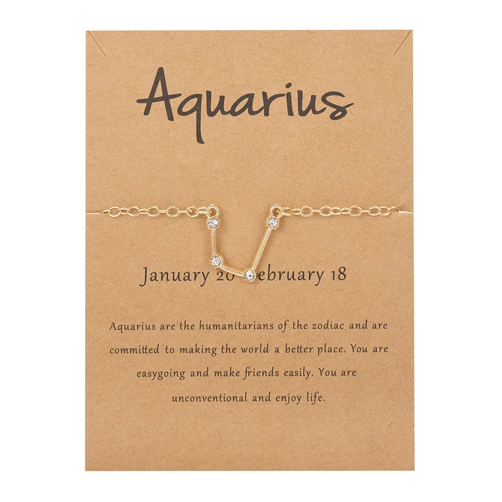 Pulsera Mujer Signo del Zodiaco 12 Constelaciones acuario