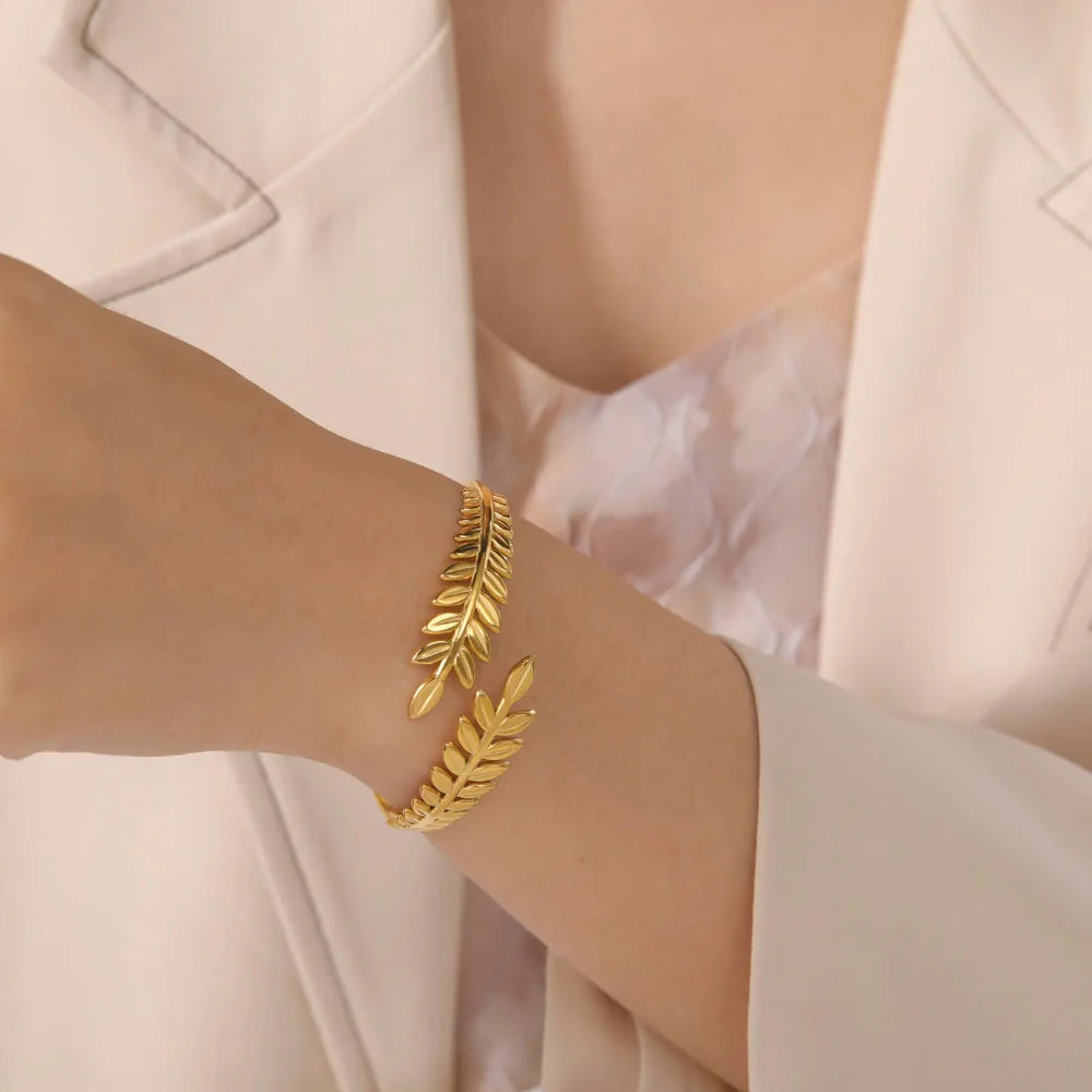 Pulsera Hoja de Laurel oro