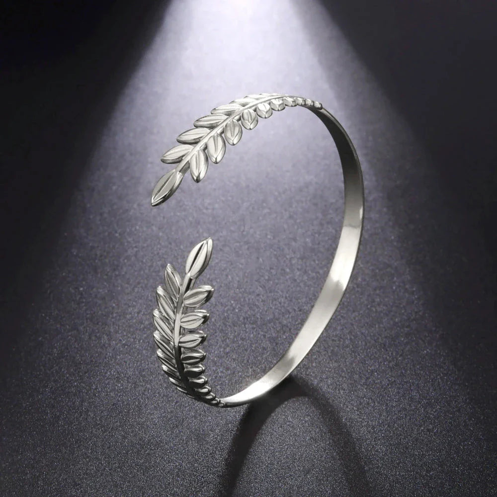 Pulsera Hoja de Laurel plata