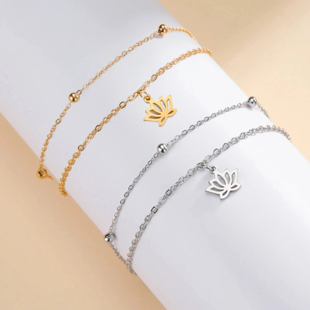 Pulsera Flor de Loto Mujer Gourmette oro