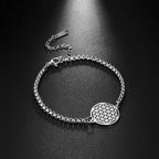 Pulsera Fleur de Vie Dawapara Mandala Gourmette plata