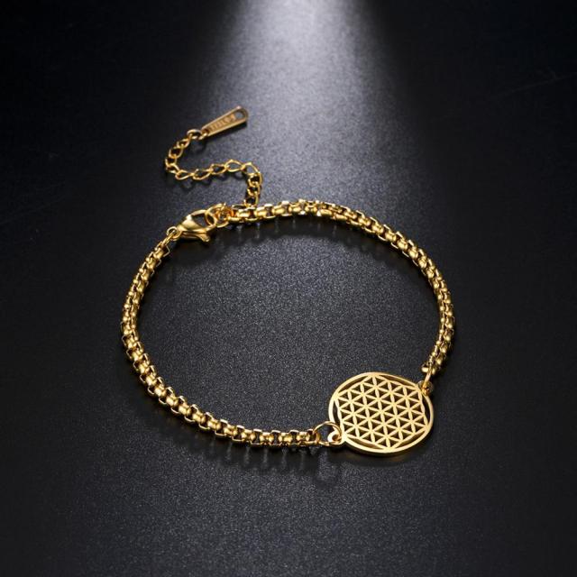 Pulsera Fleur de Vie Dawapara Mandala Gourmette oro