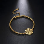 Pulsera Fleur de Vie Dawapara Mandala Gourmette oro