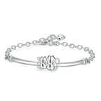 Pulsera Gourmette Doble de Plata con Gato