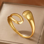 Pulsera Gourmette Elegante con Gota de Agua oro