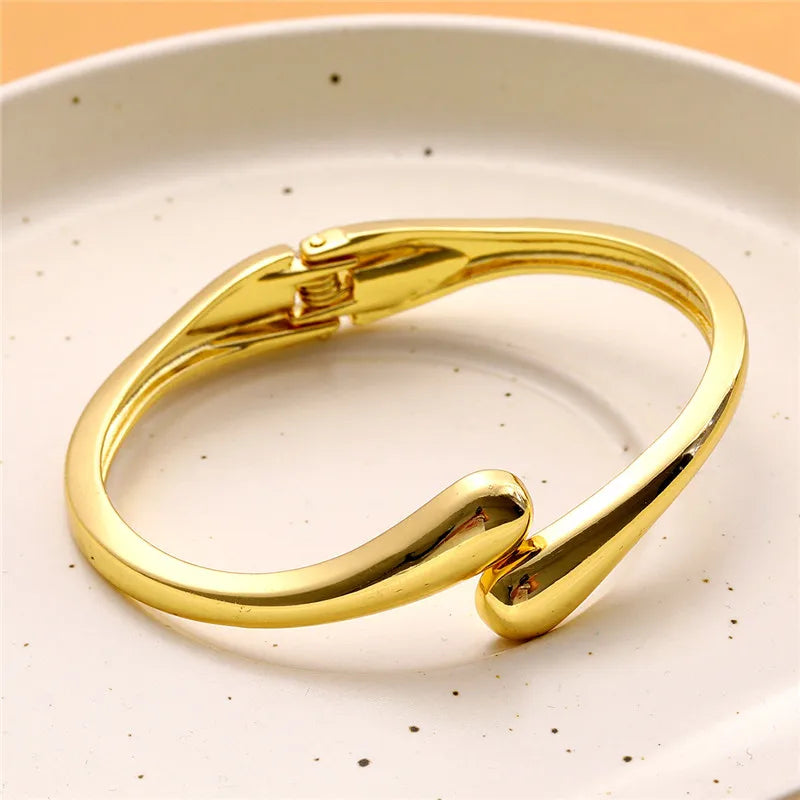Pulsera fina Gourmette Gota de Agua oro