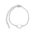 Pulsera / Gourmette Herradura Casco Amuleto de la Suerte plata