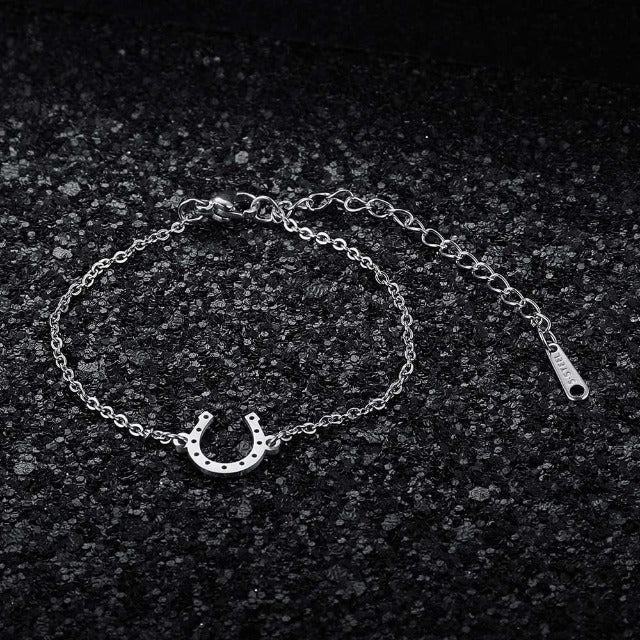Pulsera / Gourmette Herradura Casco Amuleto de la Suerte plata