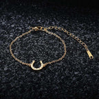 Pulsera / Gourmette Herradura Casco Amuleto de la Suerte oro