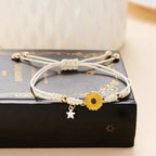 Pulsera Gourmette Flor de Margarita amarilla