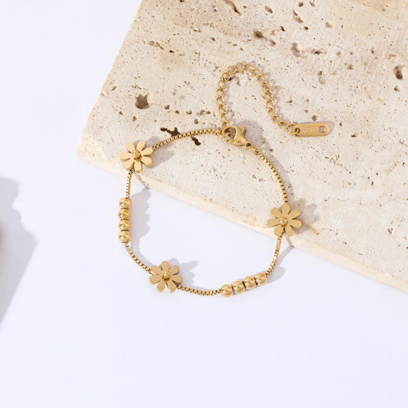 Pulsera Gourmette Flores de Margarita