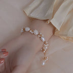 Pulsera Gourmette de Estilo Barroco en Perlas