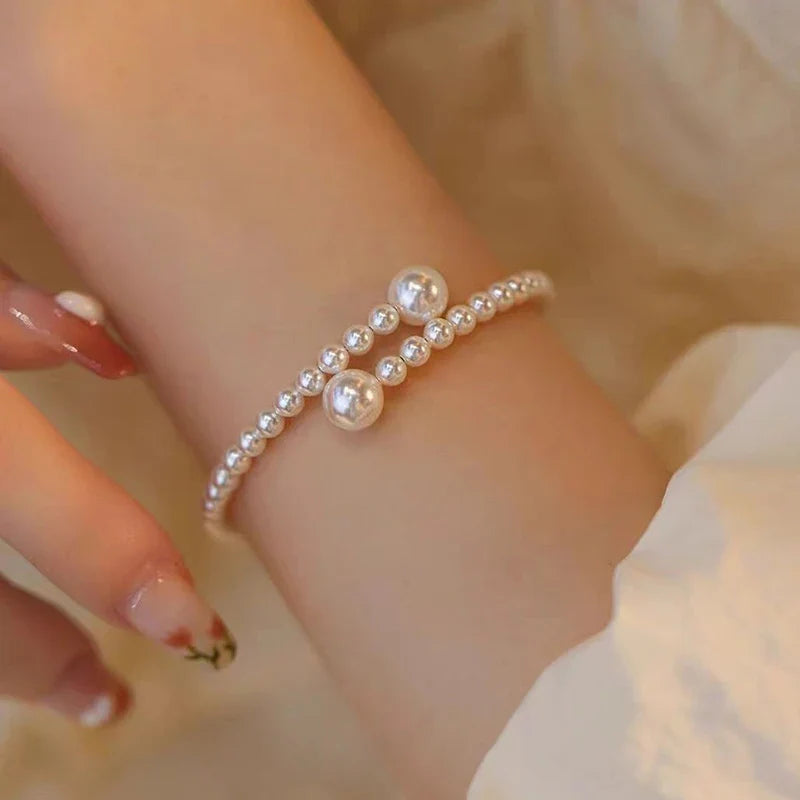 Pulsera Gourmette para Mujer en Perlas