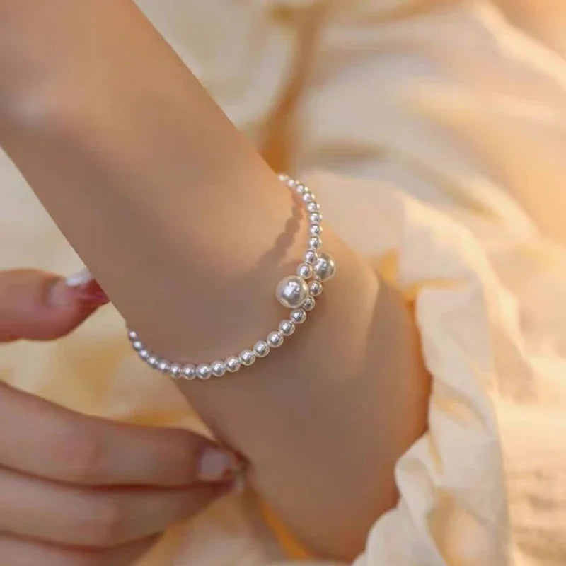 Pulsera Gourmette para Mujer en Perlas