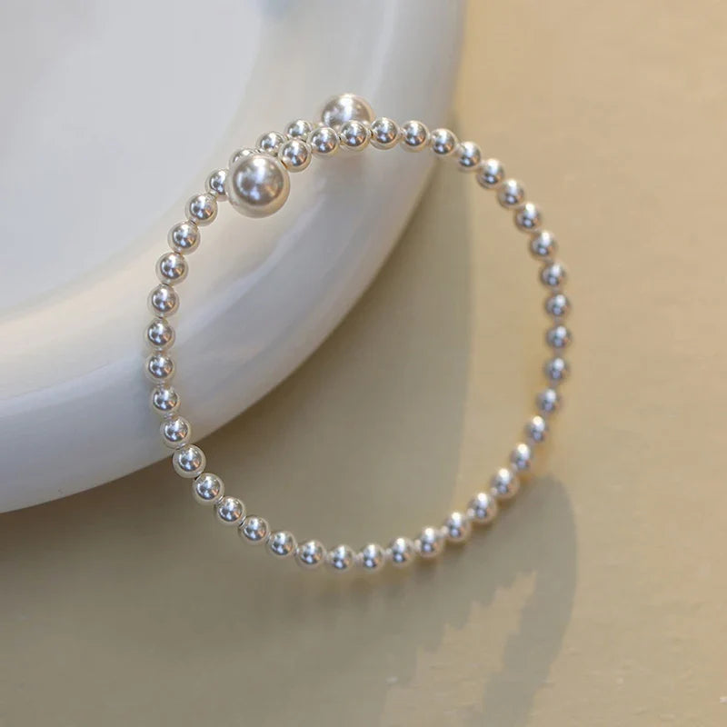 Pulsera Gourmette para Mujer en Perlas