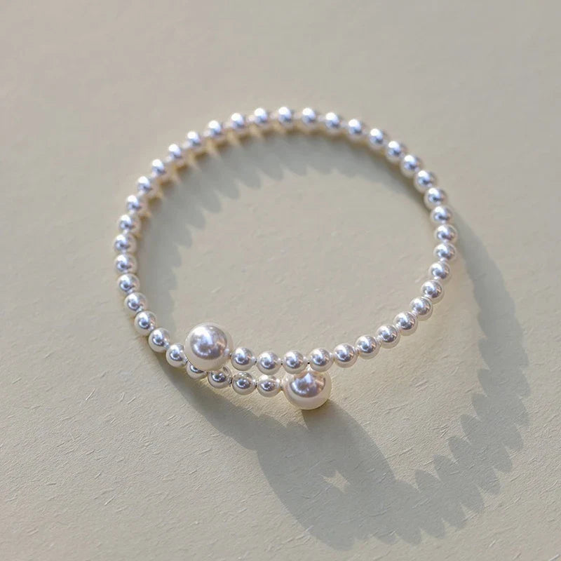 Pulsera Gourmette para Mujer en Perlas