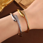 Pulsera Gota de Agua en Zirconia para Mujer oro