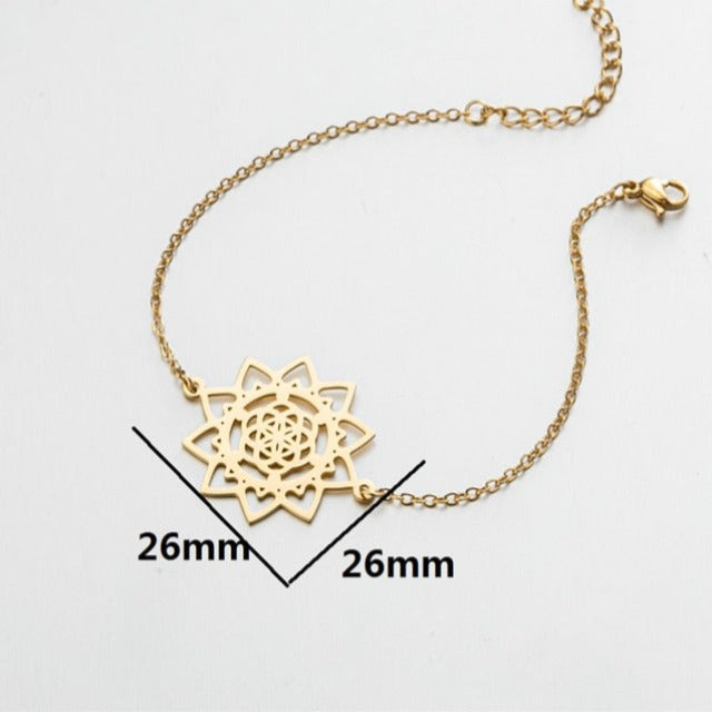 Pulsera Fleur de Vie Mandala Gourmette Dawapara Mujer