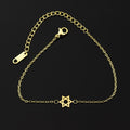 Pulsera Hexagrama Estrella de David Judaísmo Gourmette oro