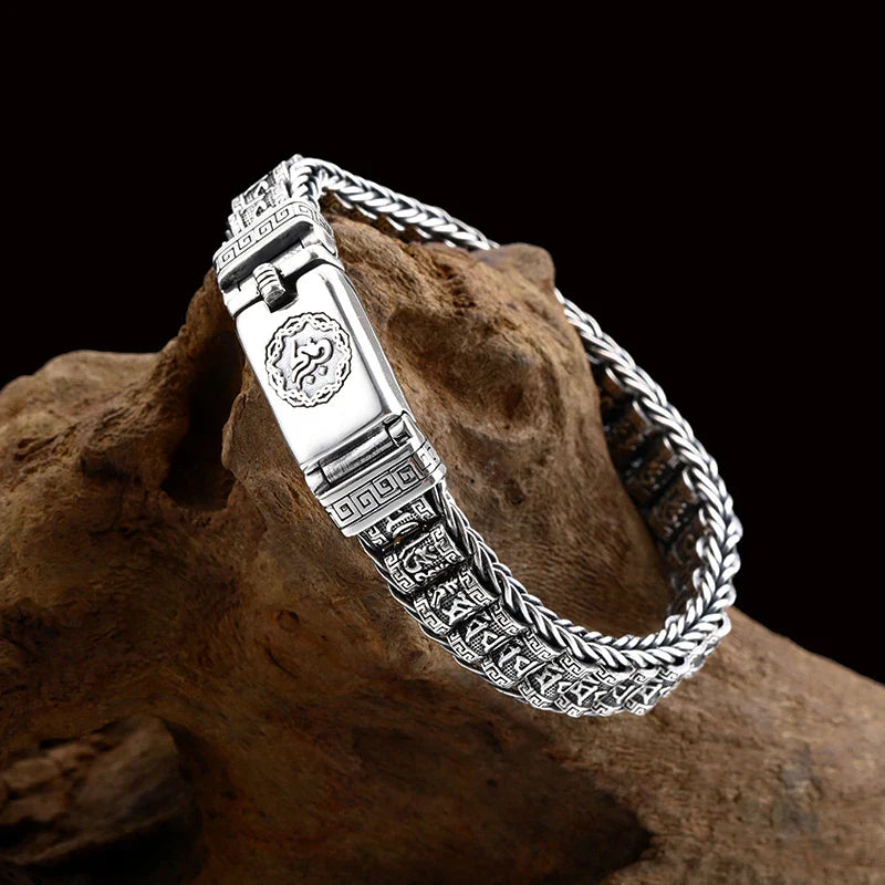 Pulsera Gourmette Hombre Budista Tibetana 