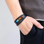 Pulsera de Cuero para Hombre 7 Chakras