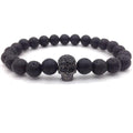 Pulsera Hombre Perla Calavera negra