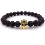 Pulsera Hombre Perla Calavera