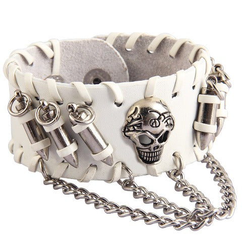 Pulsera Hombre Calavera blanca