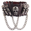 Pulsera Hombre Calavera marrón