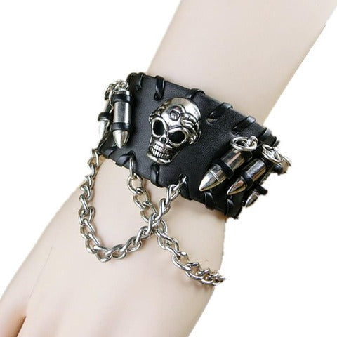 Pulsera Hombre Calavera negra