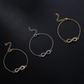 Pulsera Infinito Oro, plata y oro rosa