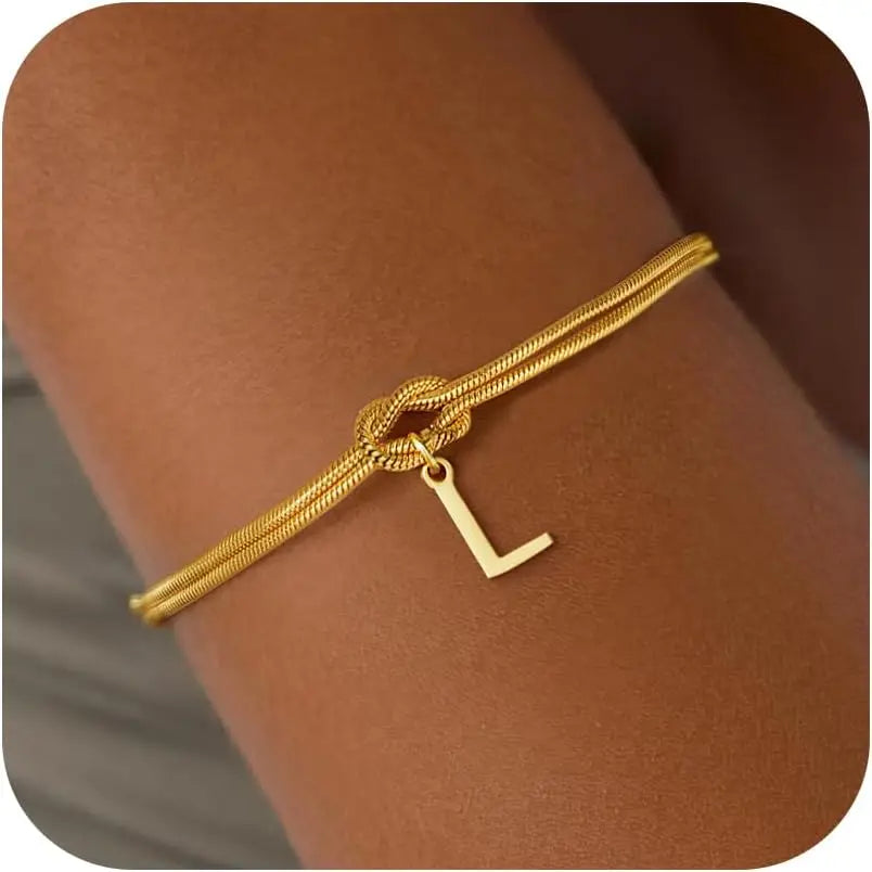 Pulsera lazo con inicial - letra 
