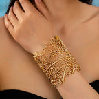 Pulsera Grande Coral Mujer oro