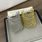 Pulsera Grande Coral Mujer plata