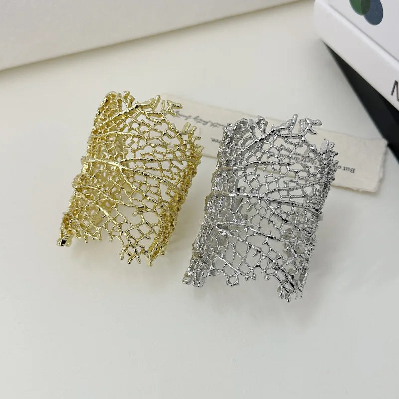 Pulsera Grande Coral Mujer oro