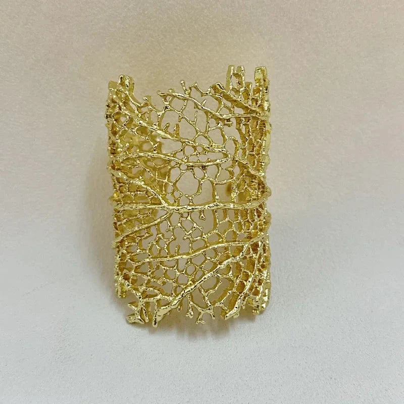 Pulsera Grande Coral Mujer oro