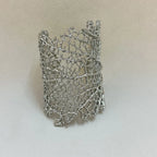 Pulsera Grande Coral Mujer plata