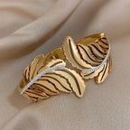 Pulsera Grande Hoja de Palma oro