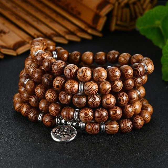 Pulsera Mala Budista de 108 Cuentas Tibetanas