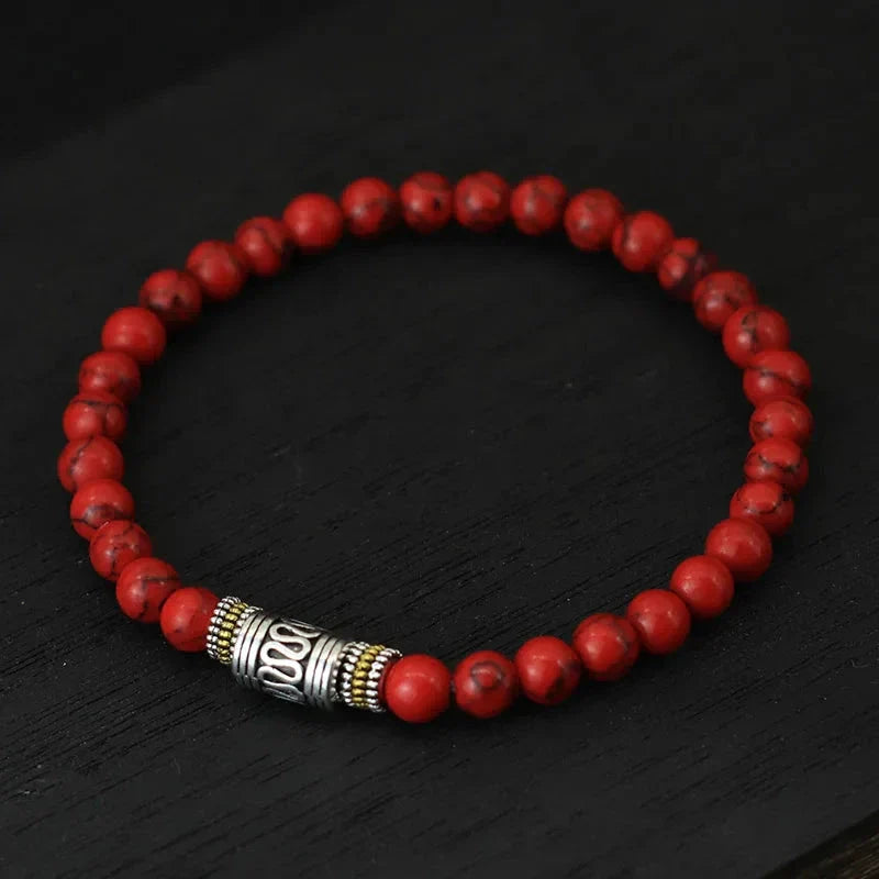 Pulsera Gourmette Budista en Piedras