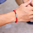Pulsera Gourmette Budista en Piedras