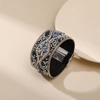 Pulsera Brazalete Piedra Natural para Mujer negro