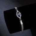 Pulsera Ojo Maligno Azul Plata