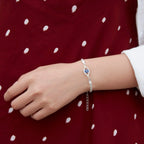 Pulsera Ojo Maligno Azul Plata